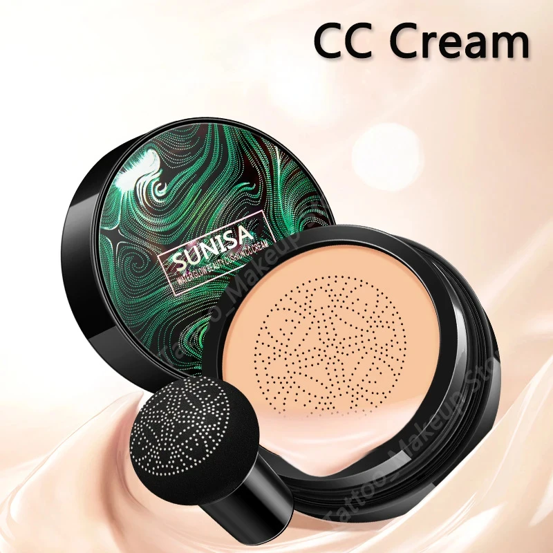 

BB CC Cream Face Foundation Concealer Cushion Mushroom Base Waterproof Makeup Brightening Tone Cosmetics Make up