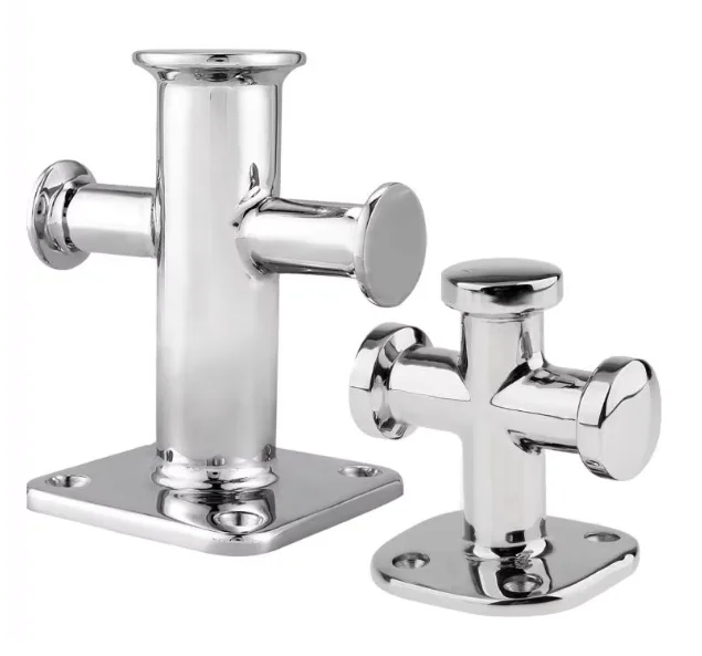 Marine Grade 316 Stainless Steel Yacht Bollard, 62*62mm Dock Bollard, Speedboat Mooring Cable Hardware Ship Accessories 100mm
