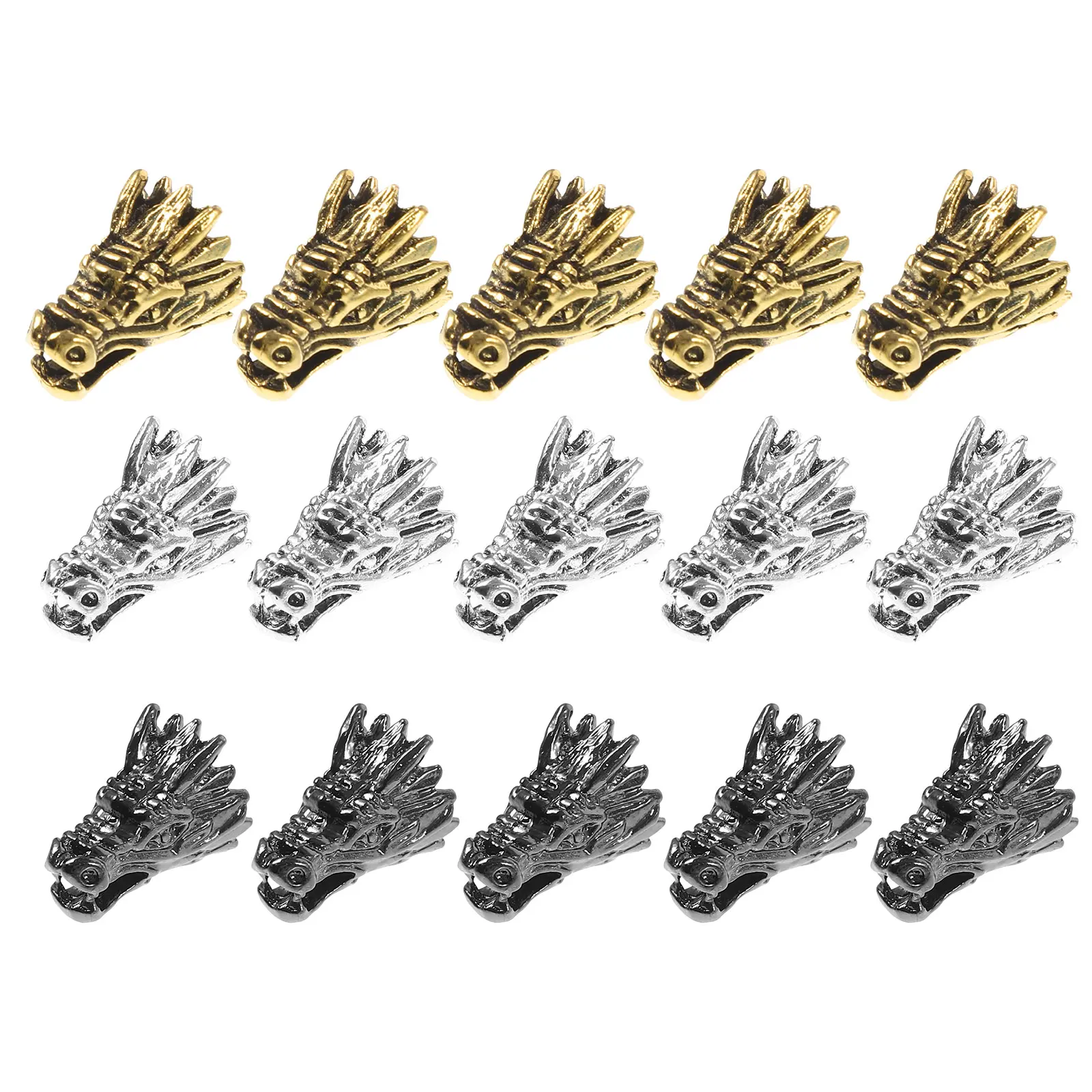 

15pcs Head Beads Zinc Alloy DIY Jewelry Making Craft Alloy Dragon Beads Supplies Necklace Earring Bracelet Bead Charm