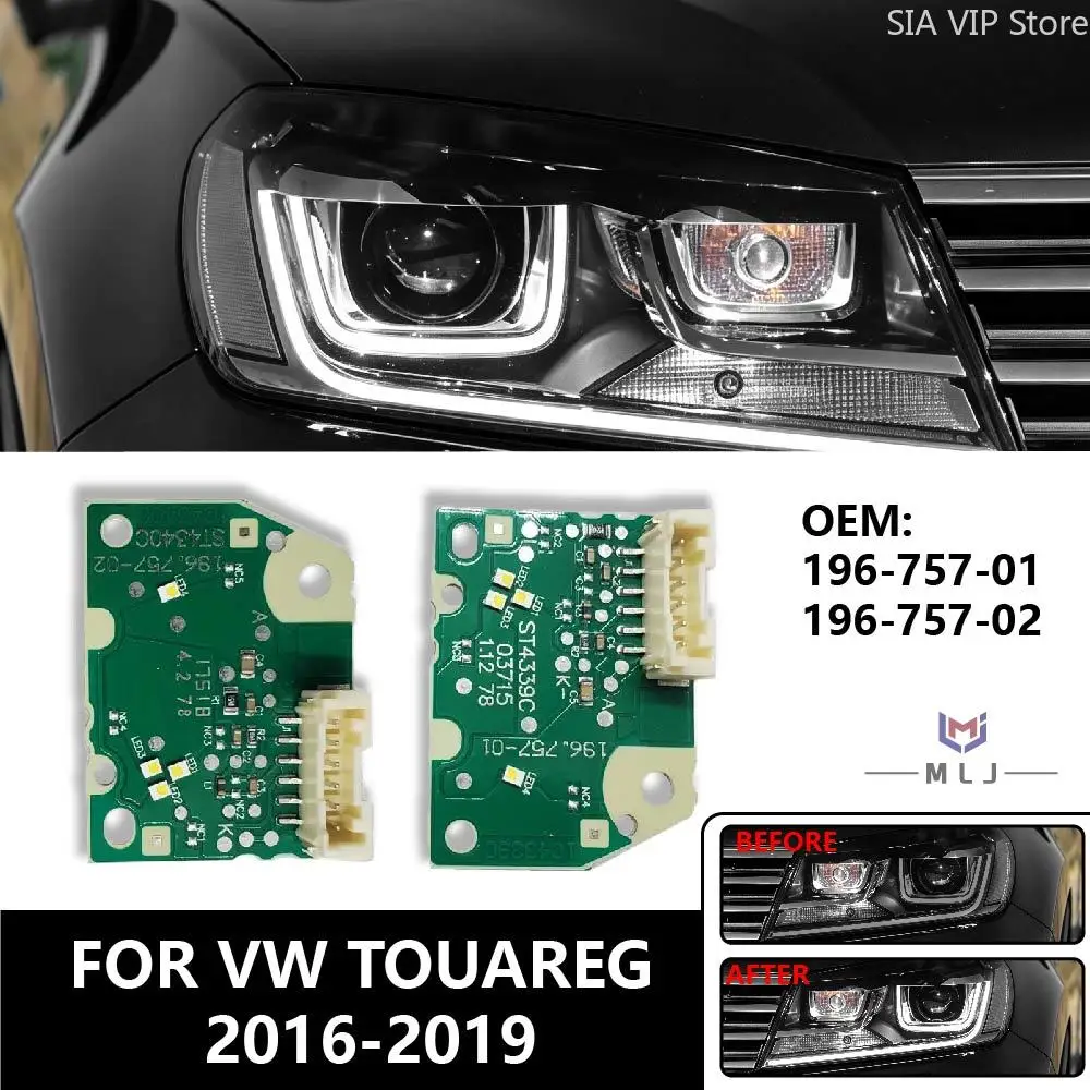 196.757-01 196.757-02 Pour Volkswagen Touareg 2016-2018 Feux de jour DRL LED Source de lumière à puce 19675701 19675702