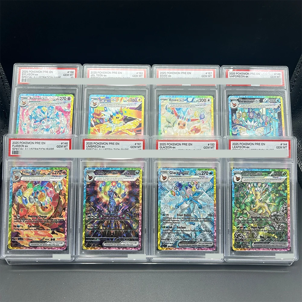 2025 PRE EN Umbreon Ex Special Illustration Rare DIY Proxy PTCG Graded Collection Card #161 GEM MT 10 Card Holographic Label