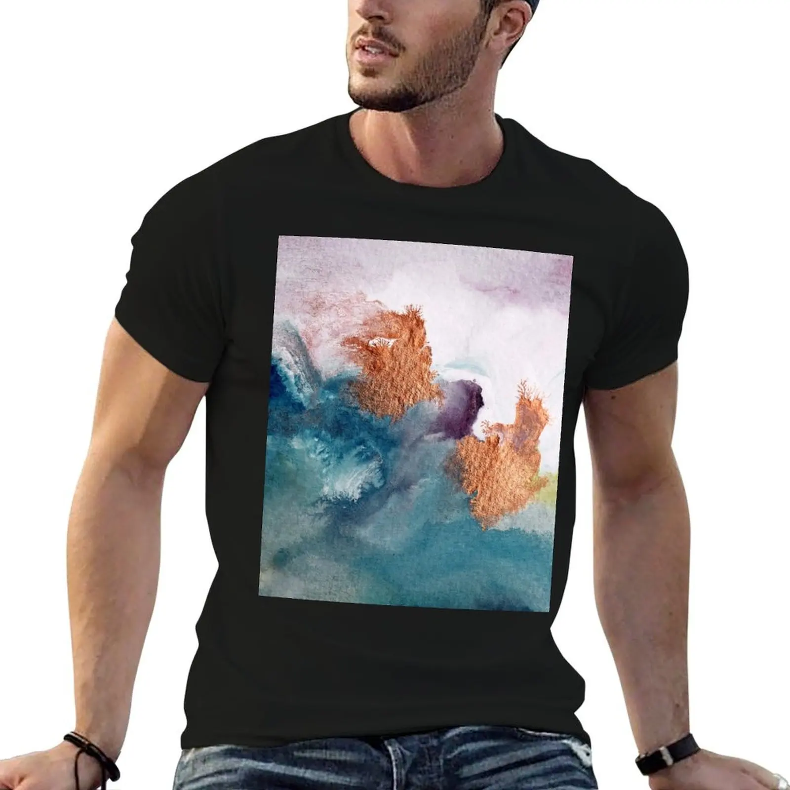 Abstract Birth T-Shirt korean fashion Aesthetic clothing mens graphic t-shirts