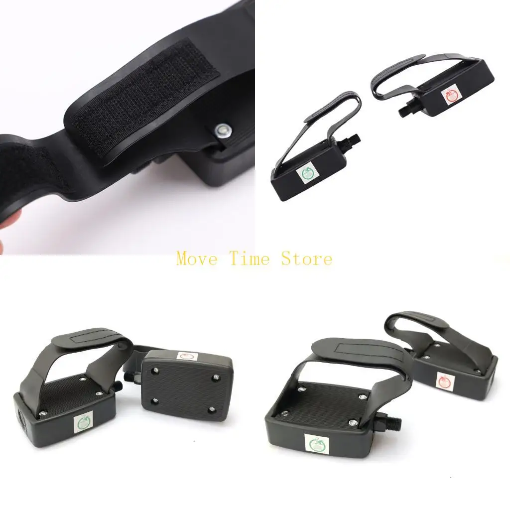 92ME Practical Training Bike Pedals 1.25cm Thread Design Secure Fit Anti Slip Thread Replacement Part for Spin Bikes