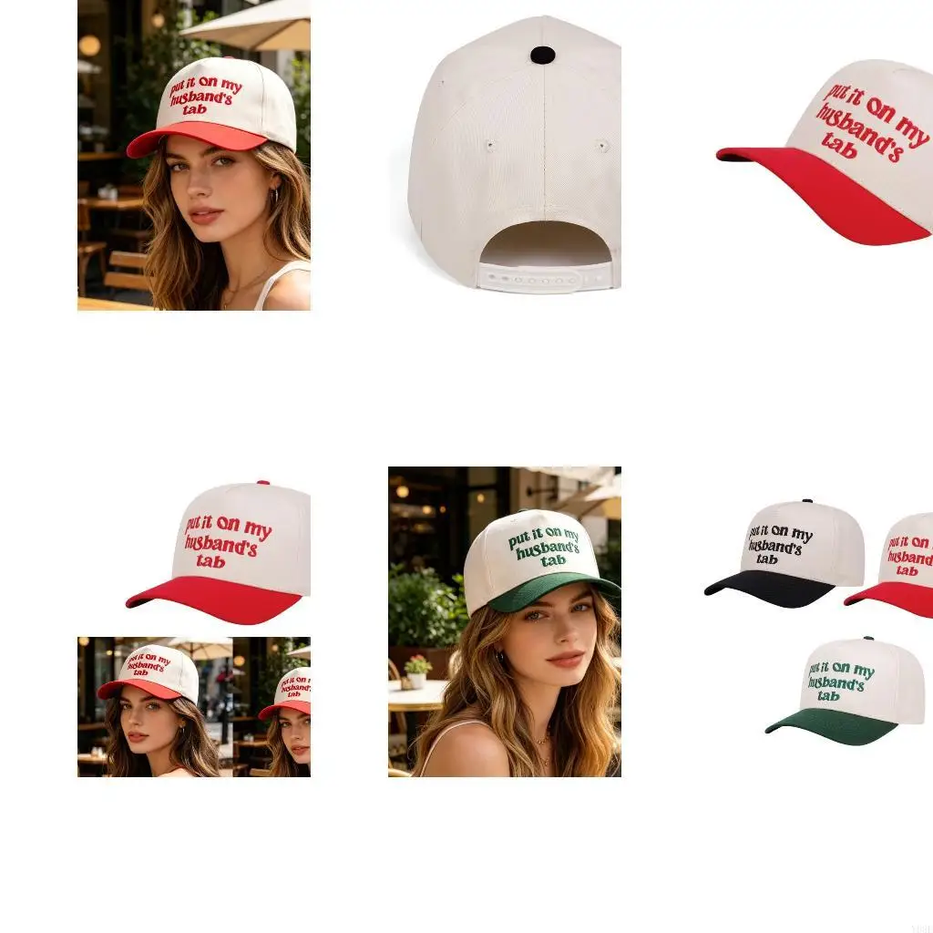 Sun Cover Baseball Cap for Adults, Adjustable Cotton Embroidered Hat with 55-59 for Daily Use Y08E