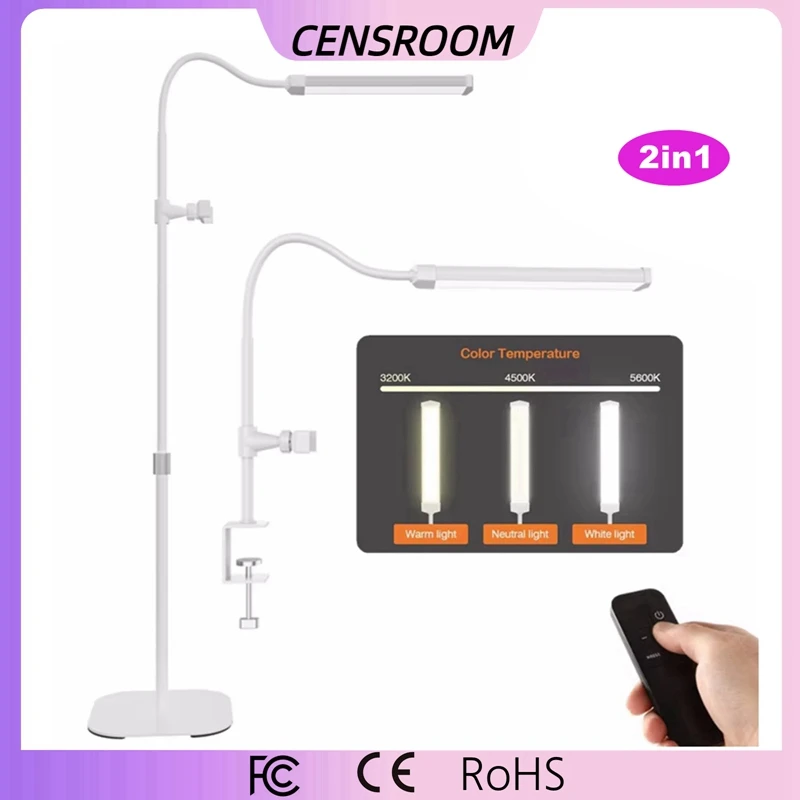 LED Fill Light 2in1 Modern Floor Lamp 3 Light Color Indoor for Makeup Eyelash Skincare Nails Photographic Beauty Lights