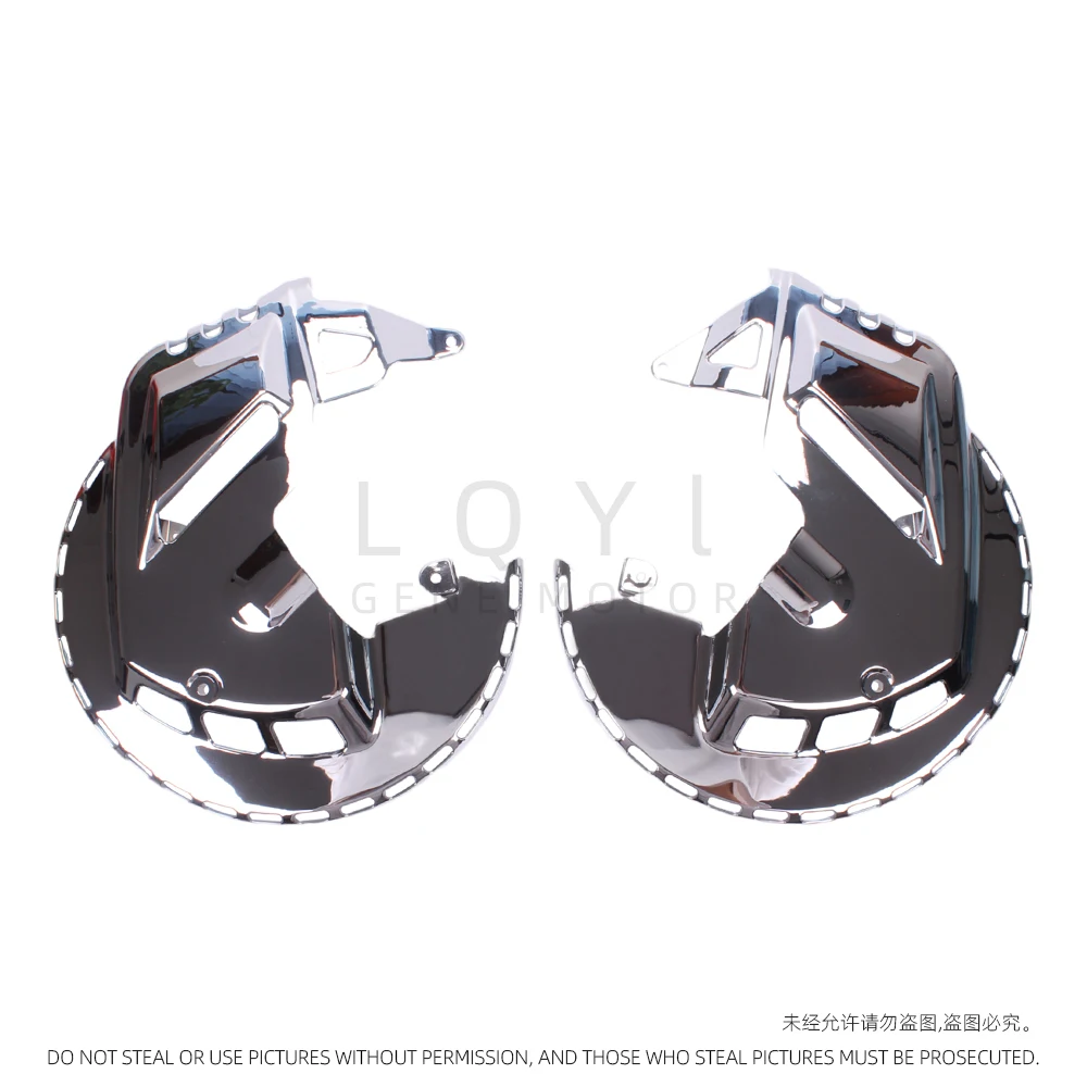 Motorcycle Chrome Brake Disc Rotors Covers With Red Blue White LED Light For Honda GOLDWING GL1800 2001-2017 F6B 2013-2017