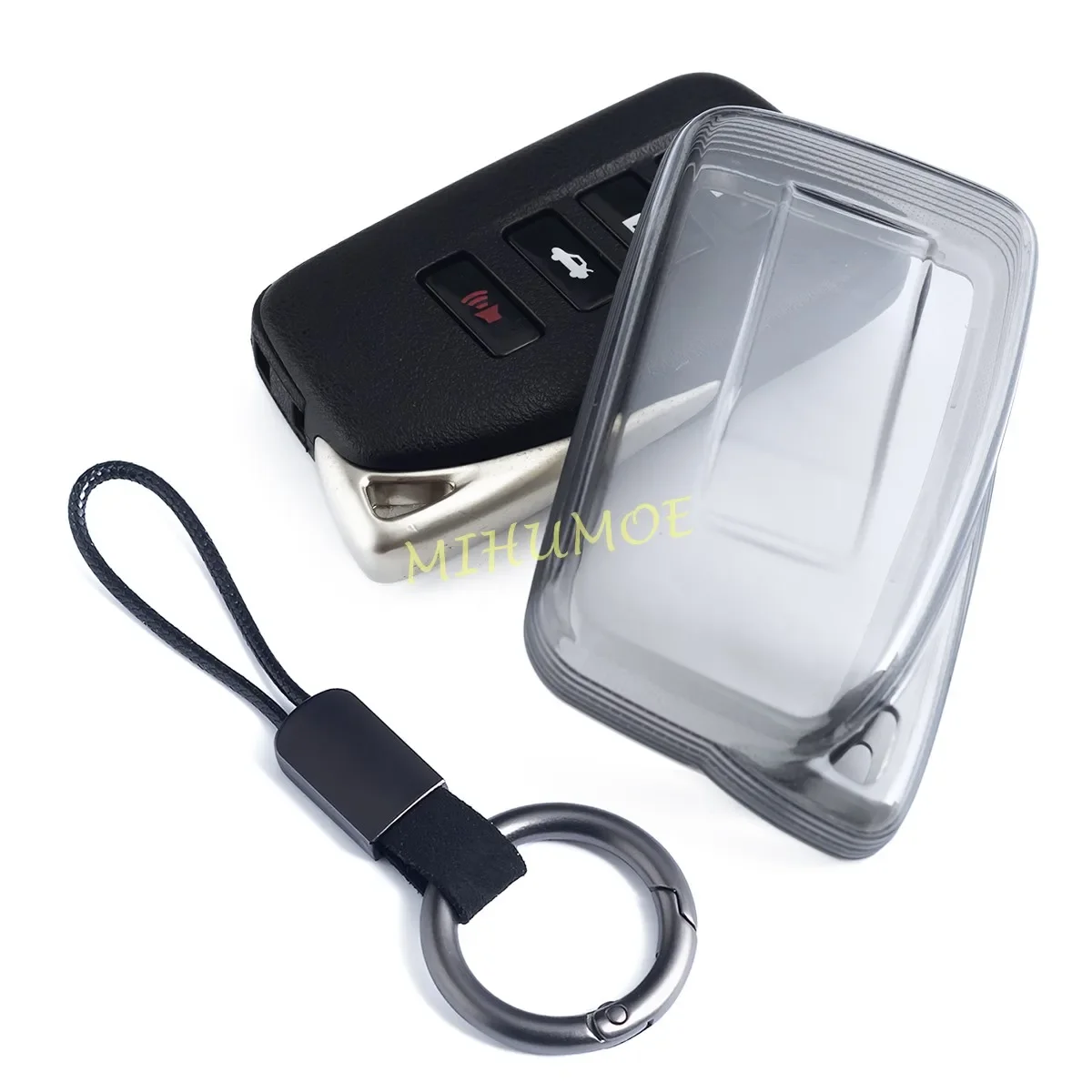 Black Transparent Car Key Fob Case Cover For Lexus NX RX LX IS ES GS 200t 250 300 300h 350 450h 500h Accessories