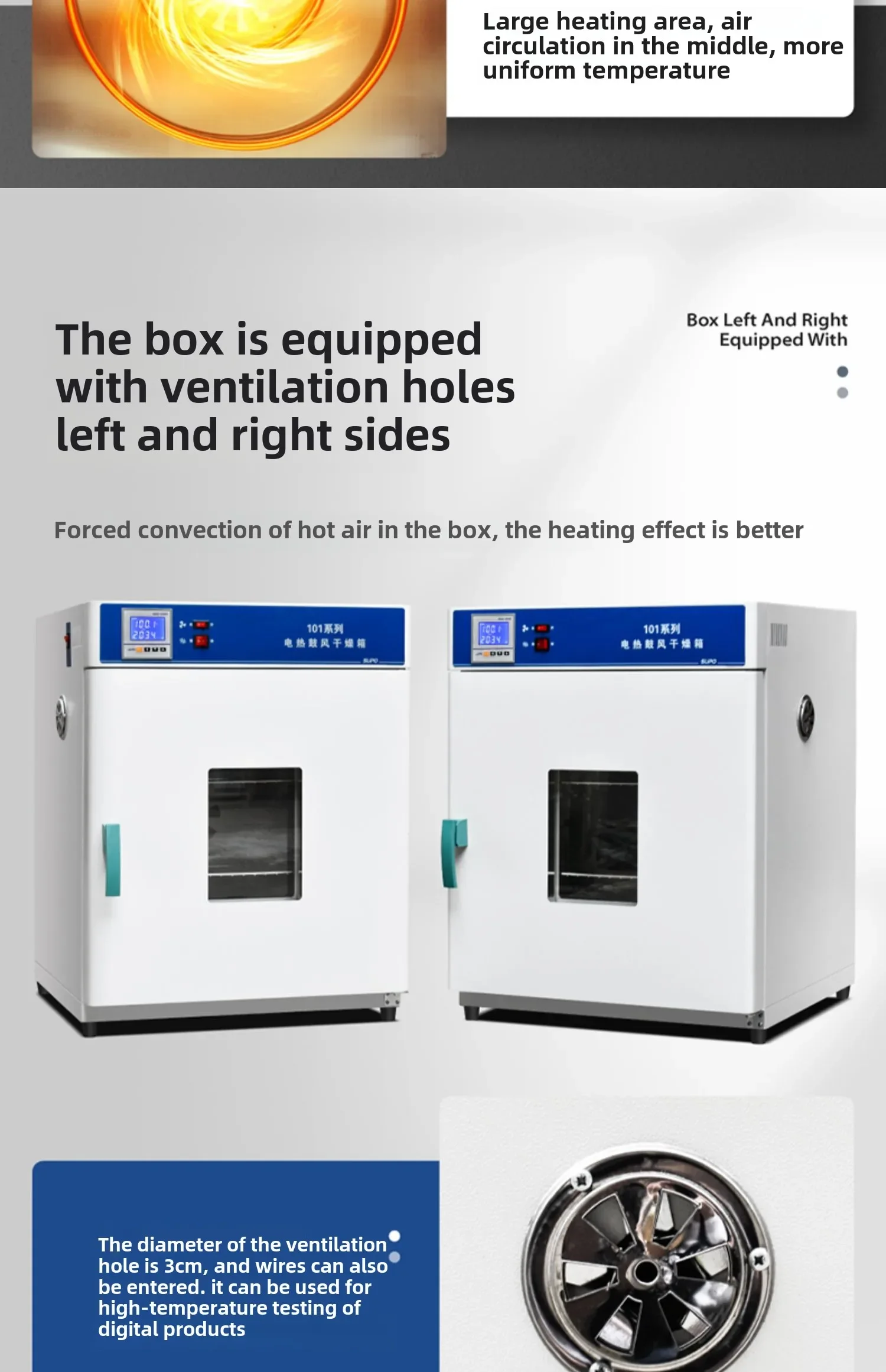 Laboratory Electric Heating Constant Temperature Blast Drying Oven Industrial 3D Printing Materials Commercial