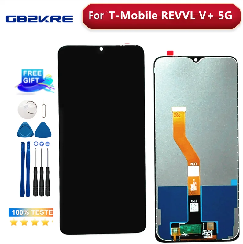 Original For T-Mobile REVVL V+ 5G LCD Display Screen Touch Panel Digitizer For T-Mobile REVVL V Plus 5G Display Replacement