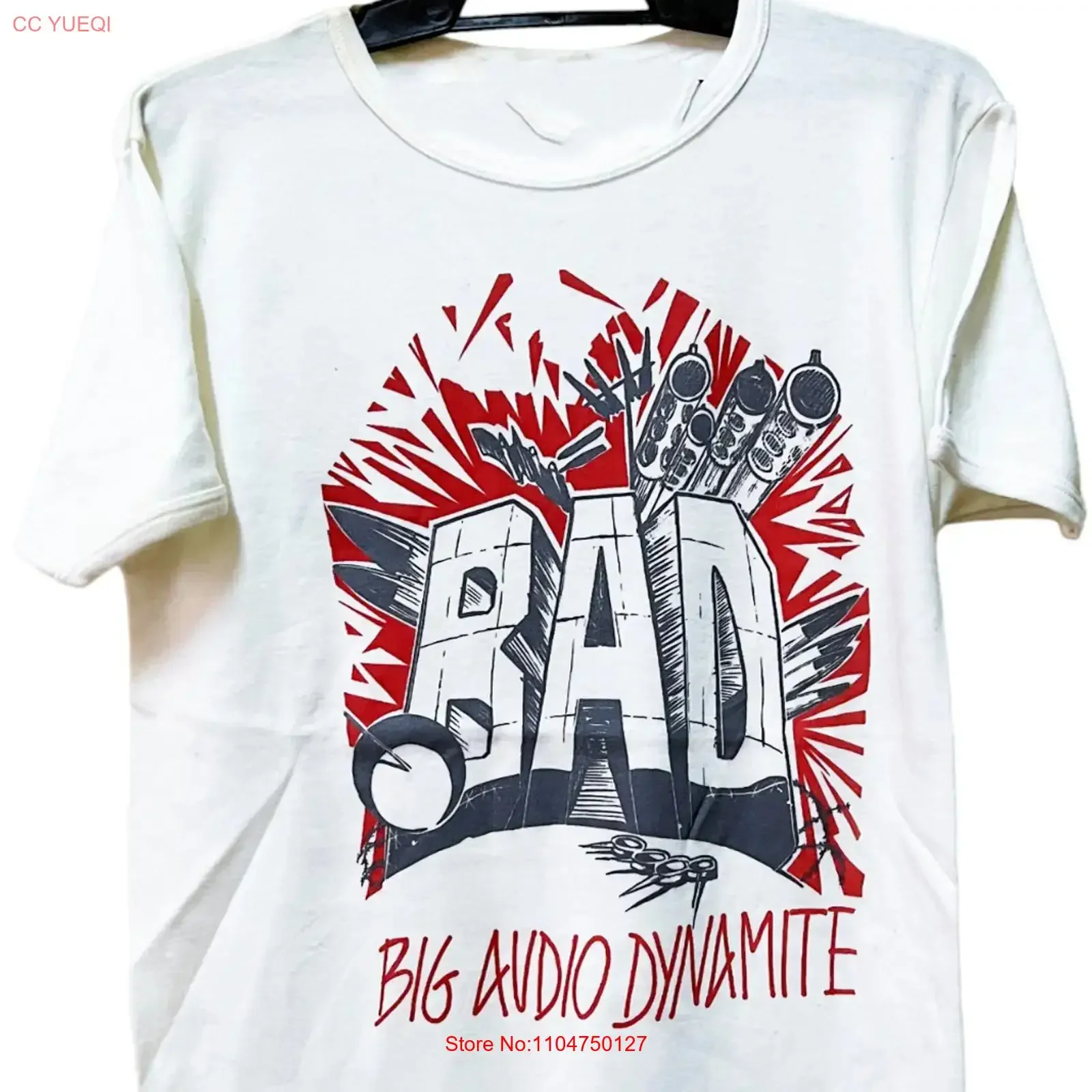 VTG Big Audio Dynamite band white T shirt unisex All sizes JN523 vintage Washed Slightly Stylish Casual graphic