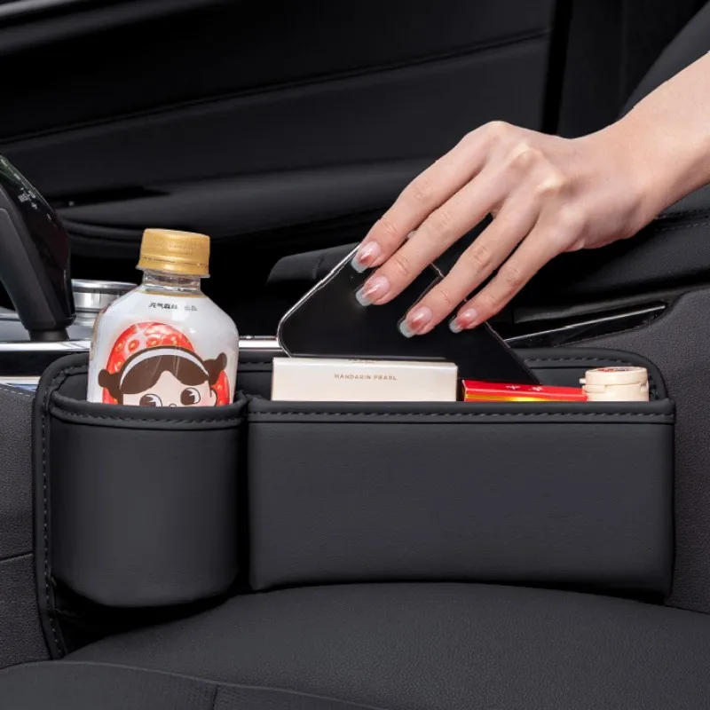 For Mitsubishi LANCER EX CS CT 2009~2017 Car Seat Gap Filler Kit Storage Box With Cup Holder Sundries Organizer Case Accessories