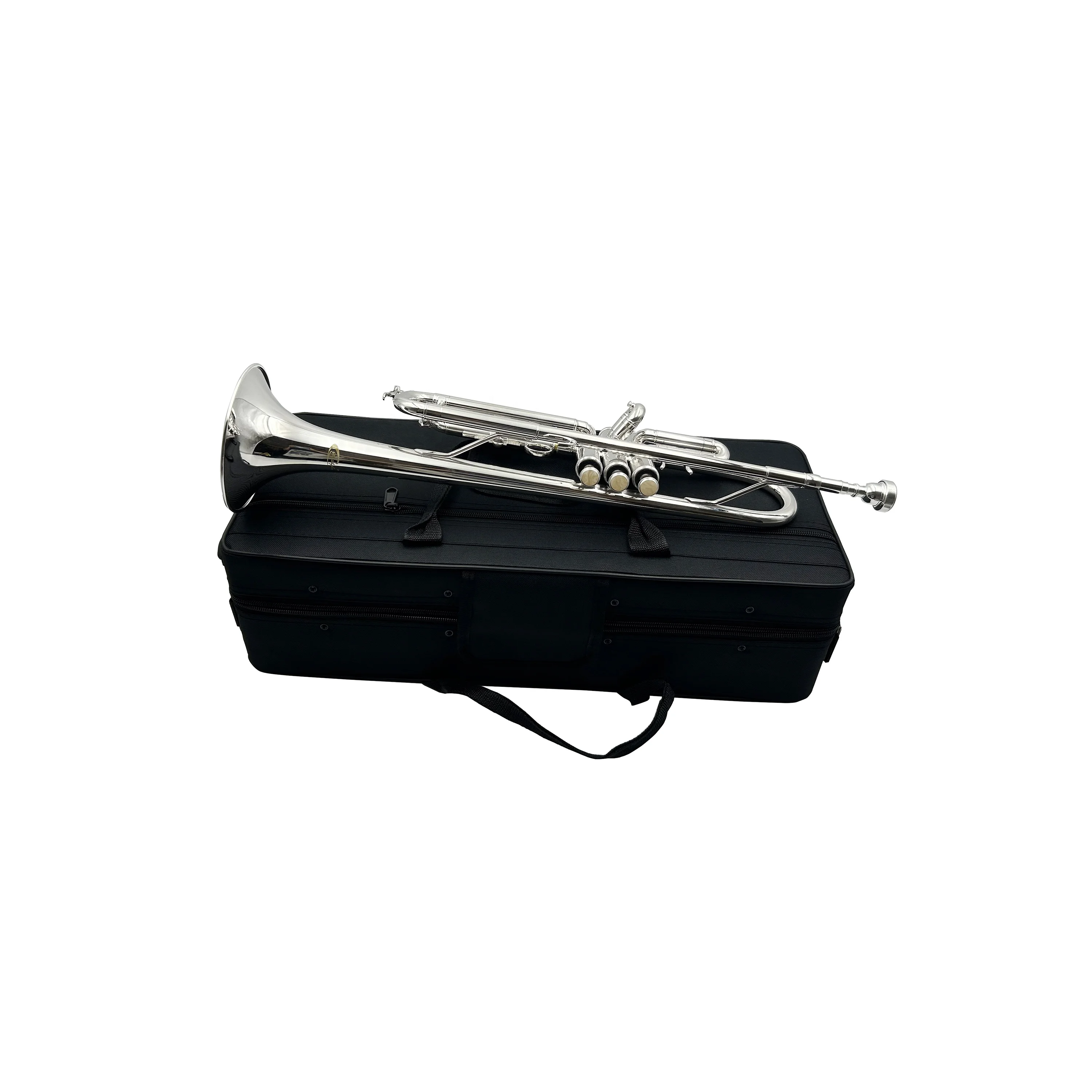 High Quality OEM BB Silver Trumpet JYTR401S With Brass Body Trompeta Professional Wind Instrument For Band Performance Set