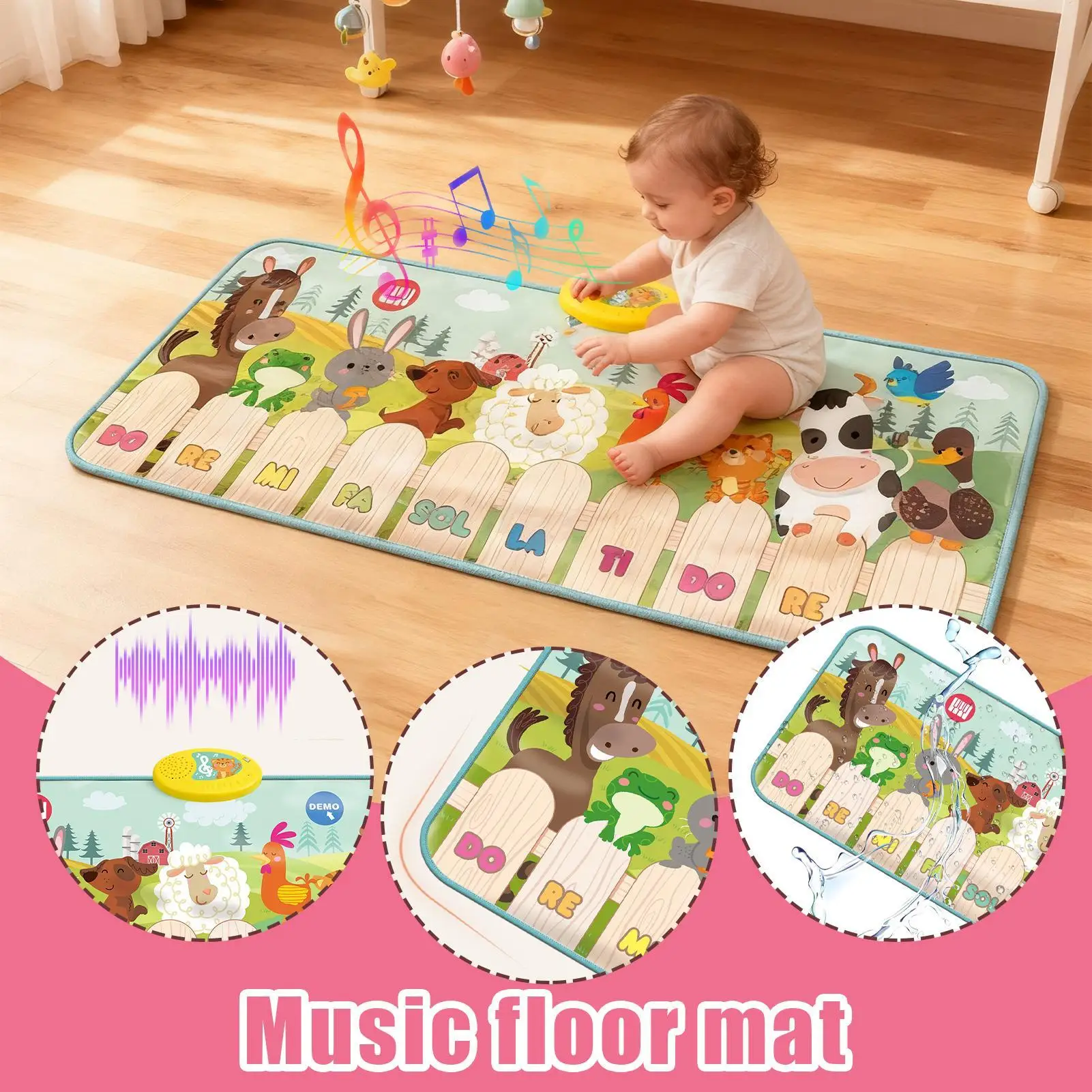 Tapete de piano para crianças, teclado de chão, tapete de dança, bebê, fitness, brincadeira, animal, música, instrumento, brinquedos, presente para meninos e meninas