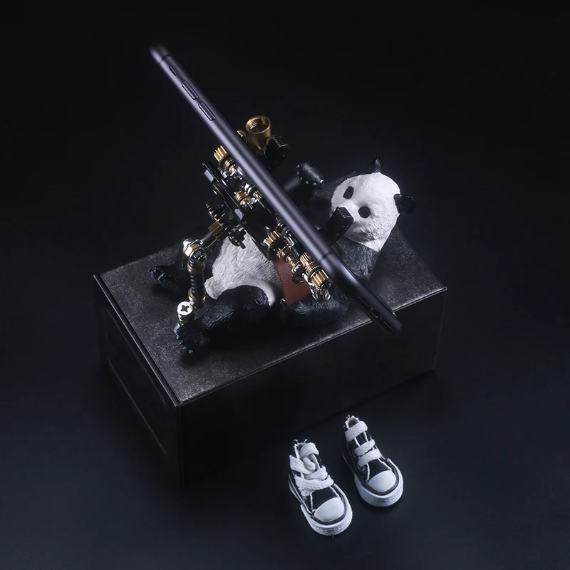 Serie Panda Modello in metallo fai-da-te statuetta da collezione decorazione del desktop regalo di festival artigianale di fascia alta