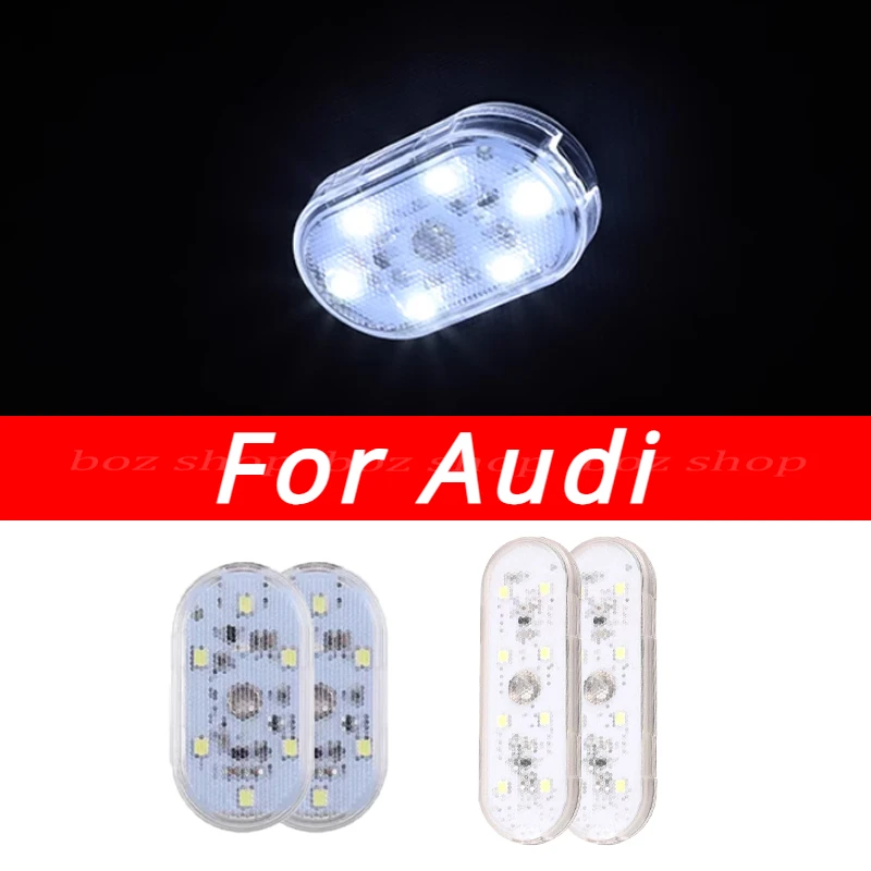 Car Roof LED Lights For Audi A6L A4L Q5L A3 Q3 Q2L A8 Auto Roof Ceiling Reading Lamp For Trunk Storage Box Car Interior Refit