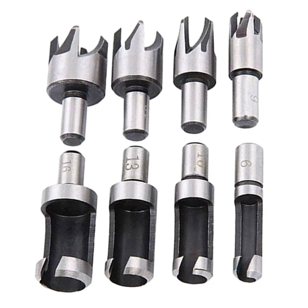 4/8pcs Wood Plug Cutter Drill Cutting Tool Drill Bit Woodworking Cork Drill Bit Home DIY Power Tool Replacement Accessories