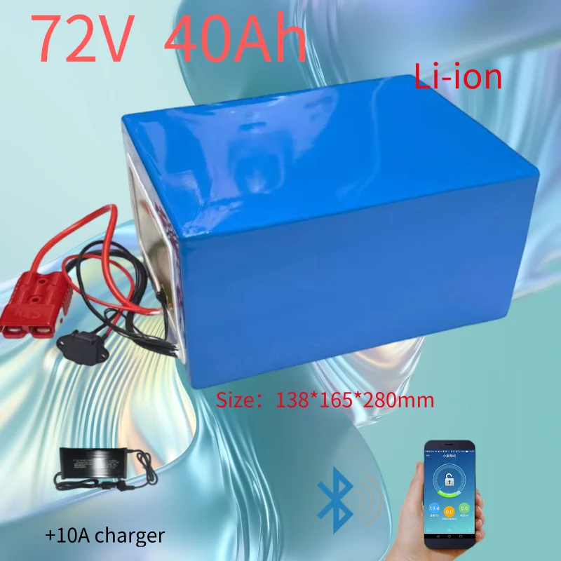 

72v 40Ah lithium ion battery BMS 20S li battery for 2000w 3500w 7000w scooter inverter motorcycle