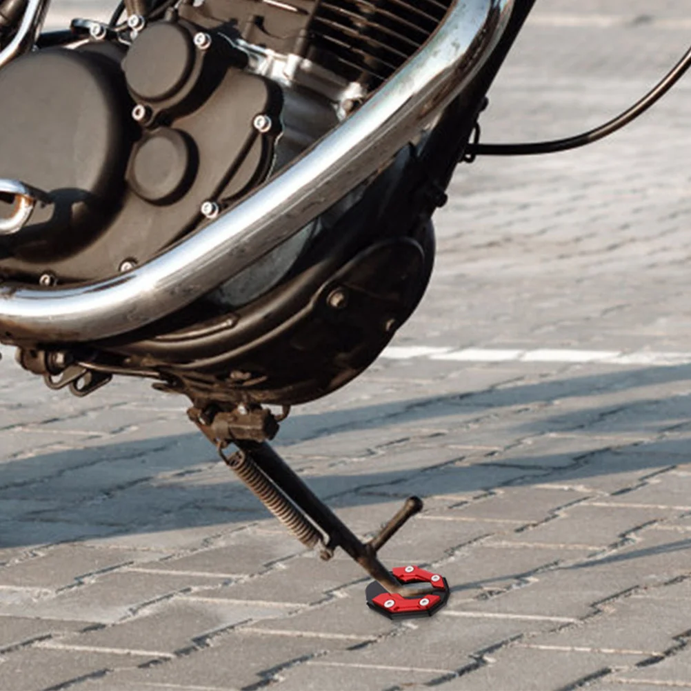 

2Pcs Motorcycle Kickstand Pads High Strength Support Plate Side Stand Extension Pad Stable Fit on Grass Surface