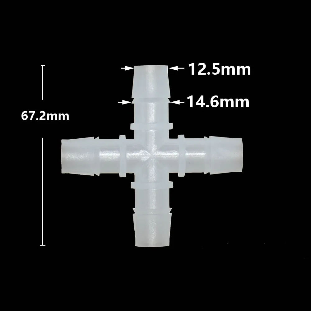 16/12/11/10/8/6/5mm wąż z tworzywa sztucznego złącze Barb krzyż Tee reduktor rozdzielacz wody montaż do hodowli irygationm łącznik rurowy