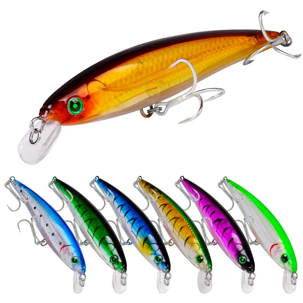 

PROBEROS 1pcs Fishing Lure 16cm 43g Hard ABS Plastic Minnow Lures 9 Color Crankbait Fishing Baits 2# Treble hook DW1004