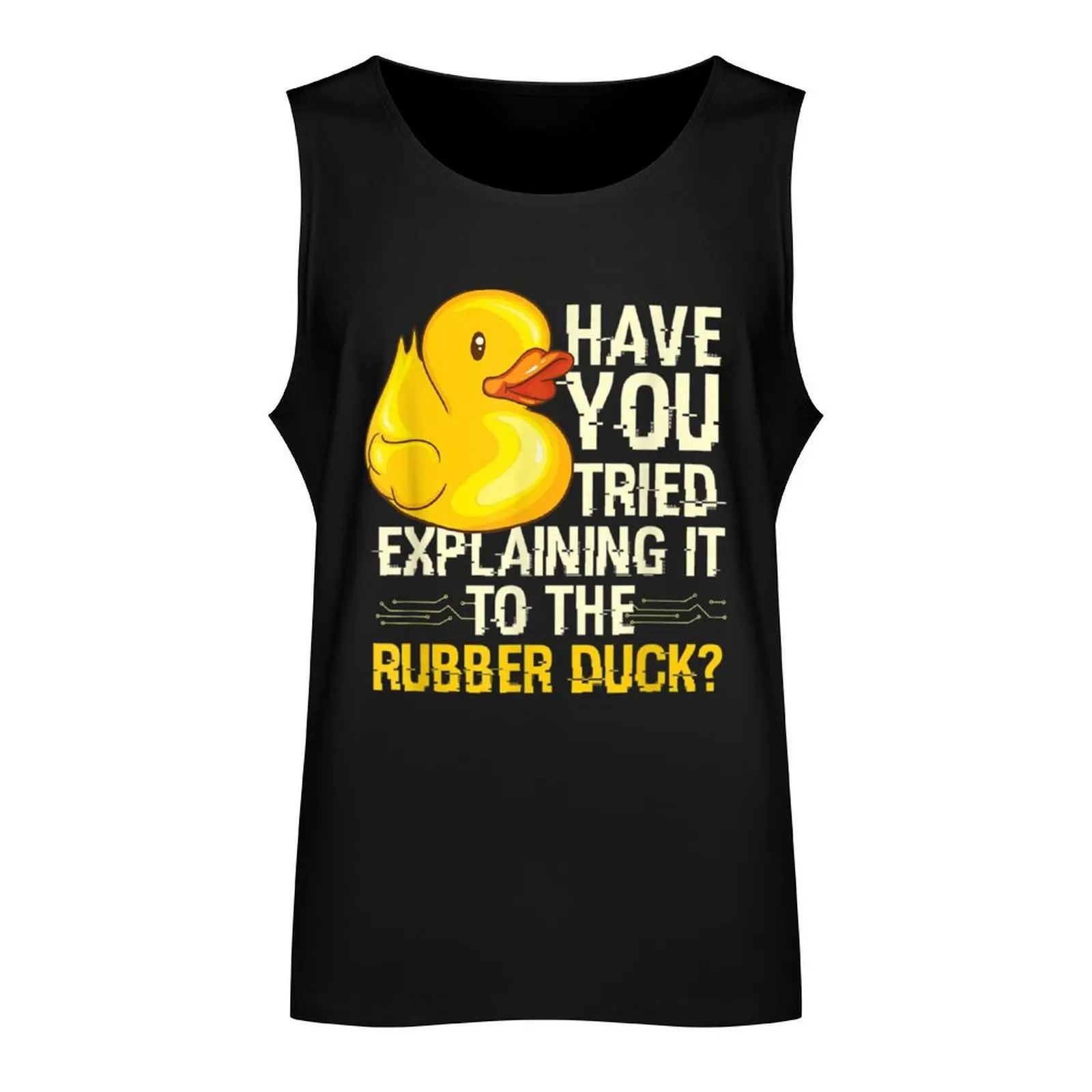 Funny Programmer - Rubber Duck Debugging, Funny Programmer Gift Design Tank Top Top summer bodybuilding t-shirt t-shirt gym man