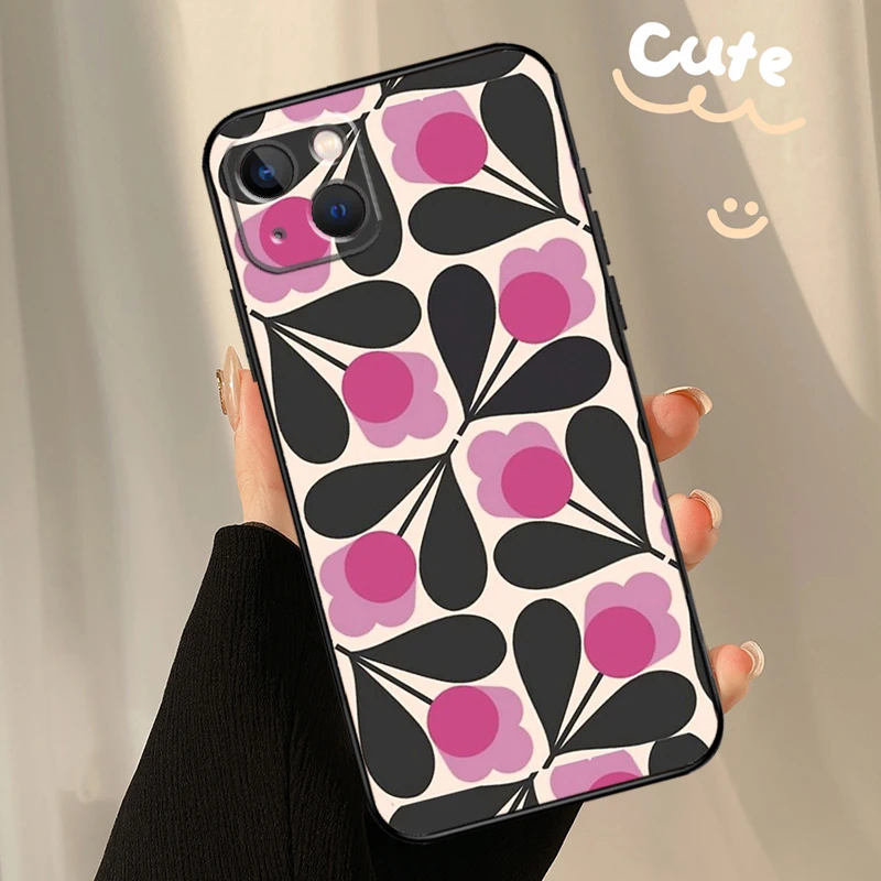 Multi Stem Orla Kiely Folio Cover For iPhone 12 11 13 14 15 16 Pro Max Mini Plus  XS Max X XR Phone Case