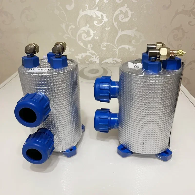 0.25HP small titanium tube evaporator. Titanium cannons and barrels for seawater and freshwater refrigerators.