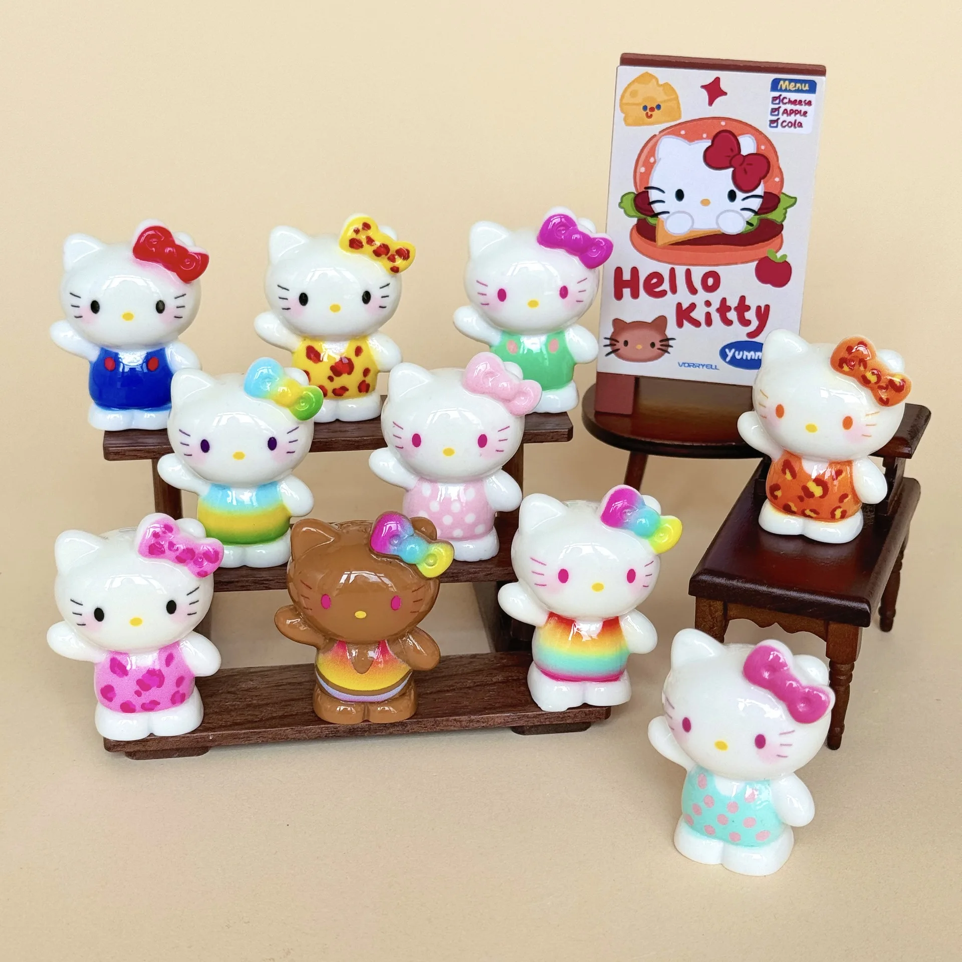 

9/10pcs Anime Kitty Doll Creative DIY PVC Doll ornaments crafts high-end desk decorations For Christmas gifts