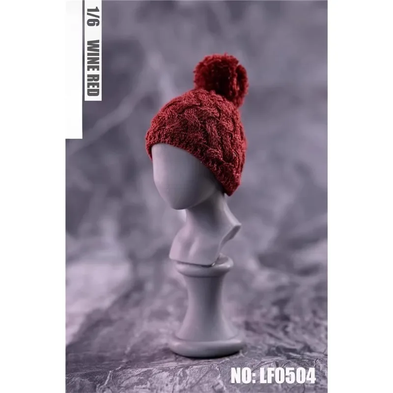 HASUKI 1/6 Schaal Vrouwelijke Soldie RMultiple Kleuren Hoed Handgemaakte Haarbal Gebreide Muts Model voor 12 ''Actiefiguren Hoofd Sculptuur