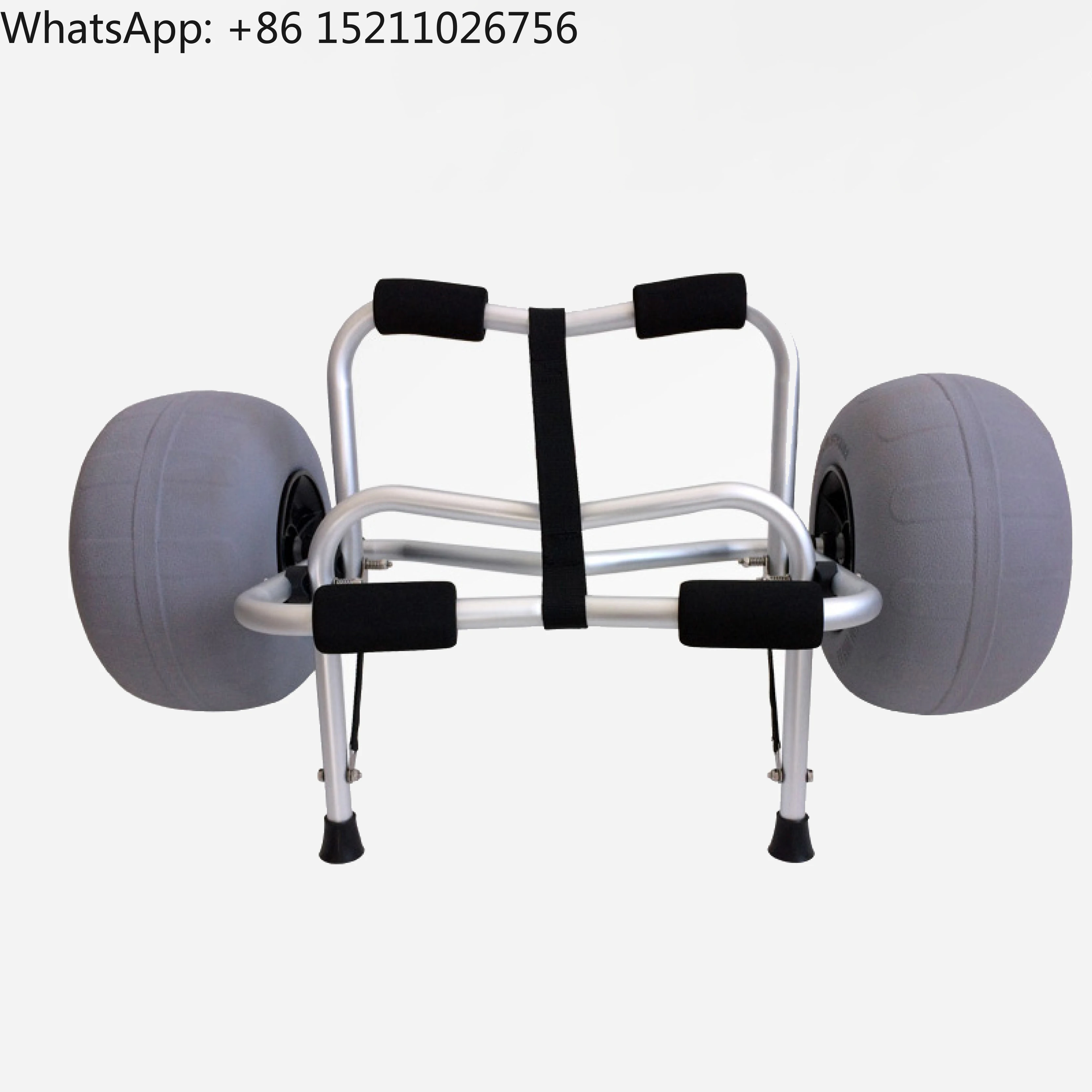 Carro de kayak de aluminio de alta calidad y carrito de canoa con neumáticos de rueda de globo de arena, venta en línea de accesorios de barco de plástico para playa