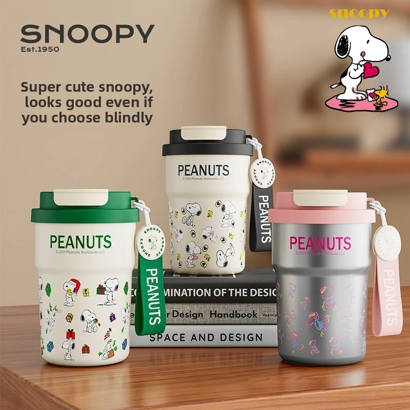 

Милая зимняя изолированная чашка с рисунком Снупи, креативная персонализированная портативная чашка для домашнего офиса двойного назначения, чашка для воды, кофейная чашка, подарок