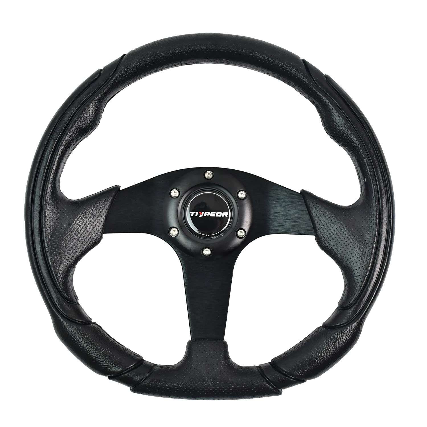 

Hot Sale 350mm PU Material 45mm Deep Bracket Steering Wheel Universal for Racing Cars