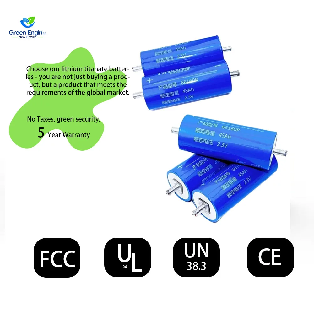 

6 - 36pcs Yinlong 2.3V 45Ah LTO 66160 - 10C, 450A Discharge, Perfect for E - Boat & Car Start