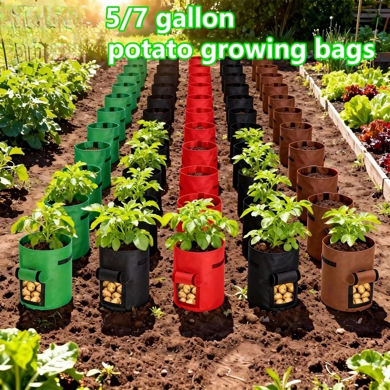 Gallon Large Diameter Potato Planting Bag Round Plant Cultivation Bucket Flower Pot
