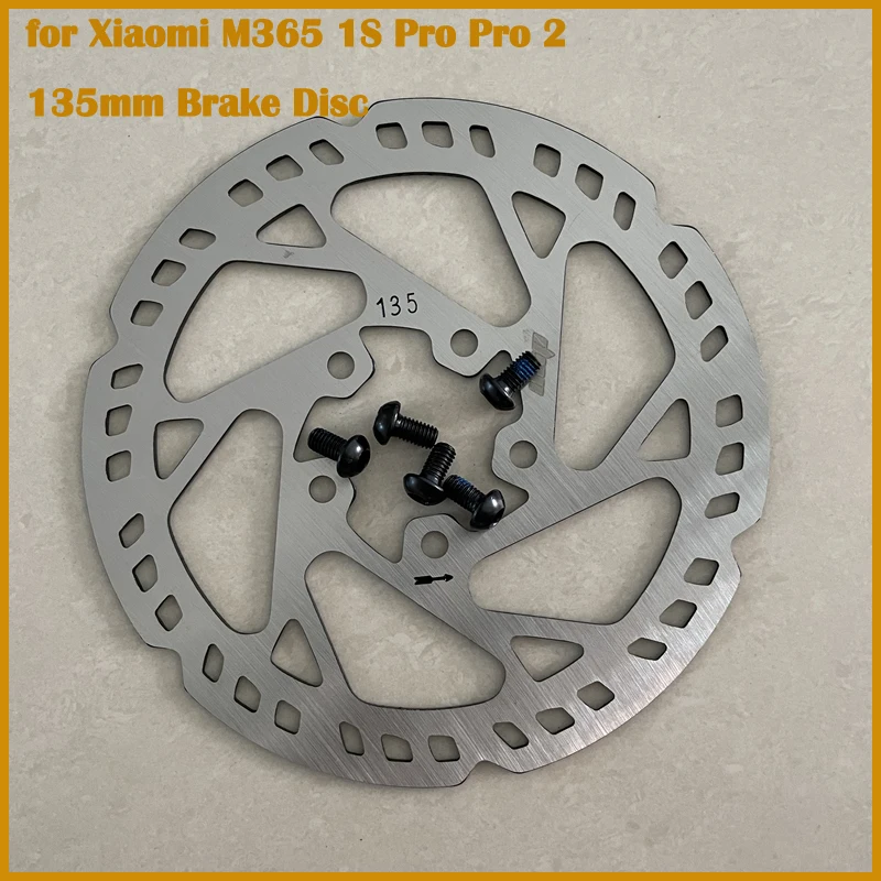 Xtech-Stainless Steel Brake Disc135MM 5 Holes with Screw for Xiaomi M365 Pro Electric Scooter Accessories Skateboard Parts