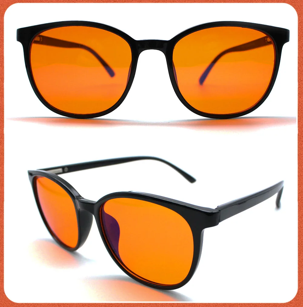 Good Sleep Blue Light Blocking Glasses Red Lenses Orange Lenses Men And Women Computer Glasses Eliminate Eye Strain  Glasses
