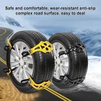 4PCS/Set Winter Car Snow Tire Anti-Skid Wheel Chains Belt Strap Adjustable Vehicle Auto Anti Slip Tyre Chains for Mud Snow