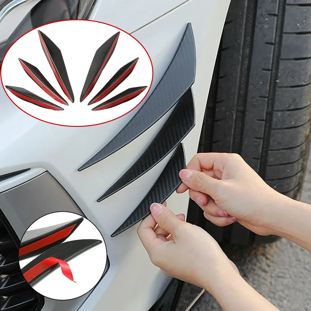 

4/6Pcs Long Front Bumper Lip Protector PVC Anti Scratch Spoiler Splitter for Car Bumper Guard and Modification Accessories