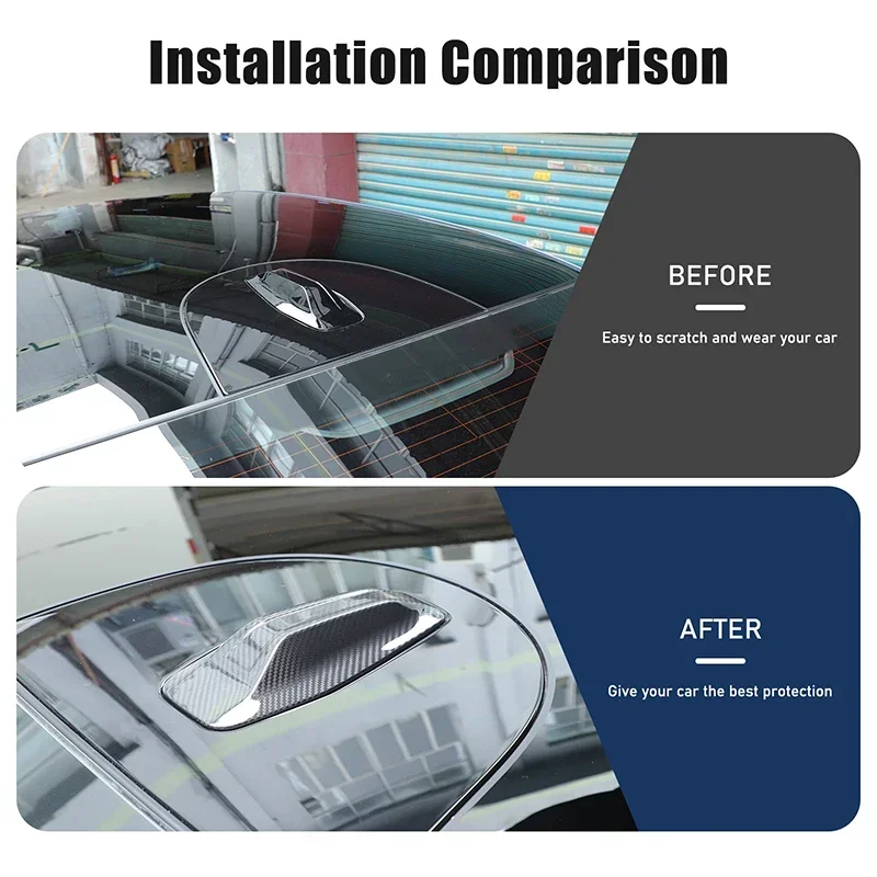 

1Pcs Real Carbon Fiber For BMW 5 Series 7 Series G60 G70 2024+ Car Shark Fin Antenna Cover Sticker Car Decoration Accessories