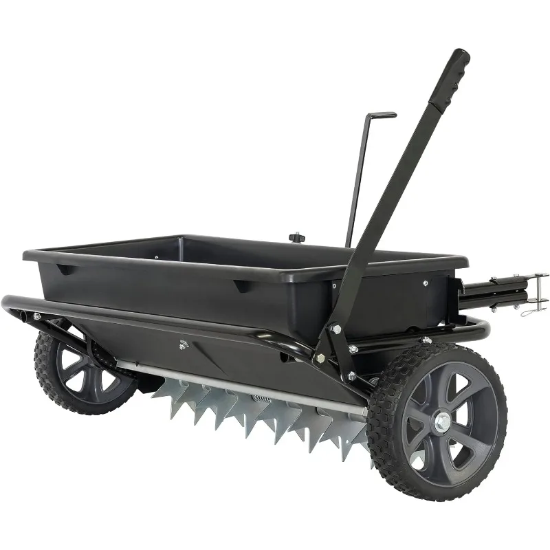 100lb Poly Drop Spreader/Spike Aerator，Patio, Lawn & Garden›Gardening & Lawn Care›Spreaders