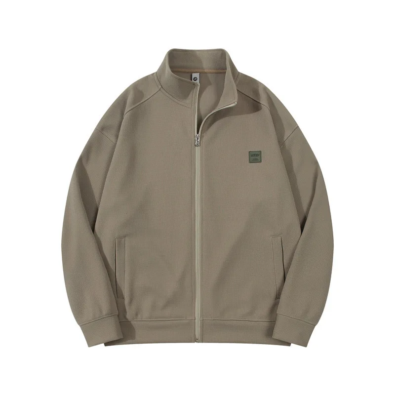 【Mirrordust】Sweater330Ke Knitted Stand Collar Coat Men's Japanese Style Mild Luxury Casual Sports Zipper Cardigan Jacket Sweater