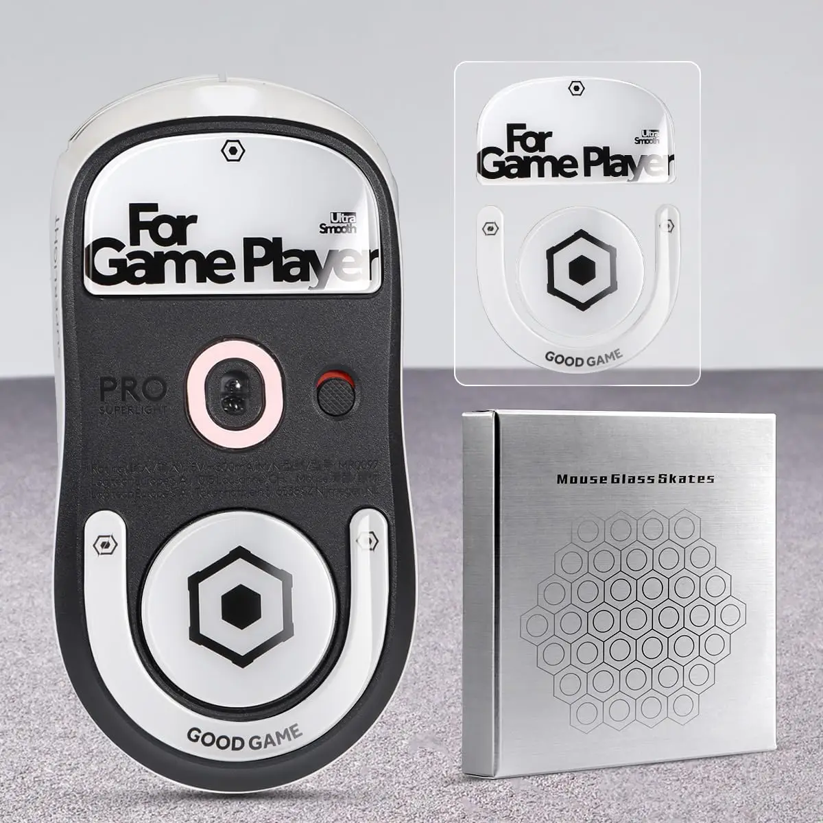 Glass Mouse Skates for Logitech G PRO X Superlight 2 DEX Lightspeed Wireless Gaming Mouse Feet Pads Smooth Durable