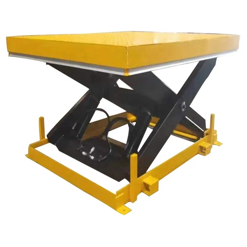 High Quality 4Ton Hydraulic Scissor Lift Dock Leveler Electric Stationary Hydraulic Loading Platform Container Ramp for Forklift