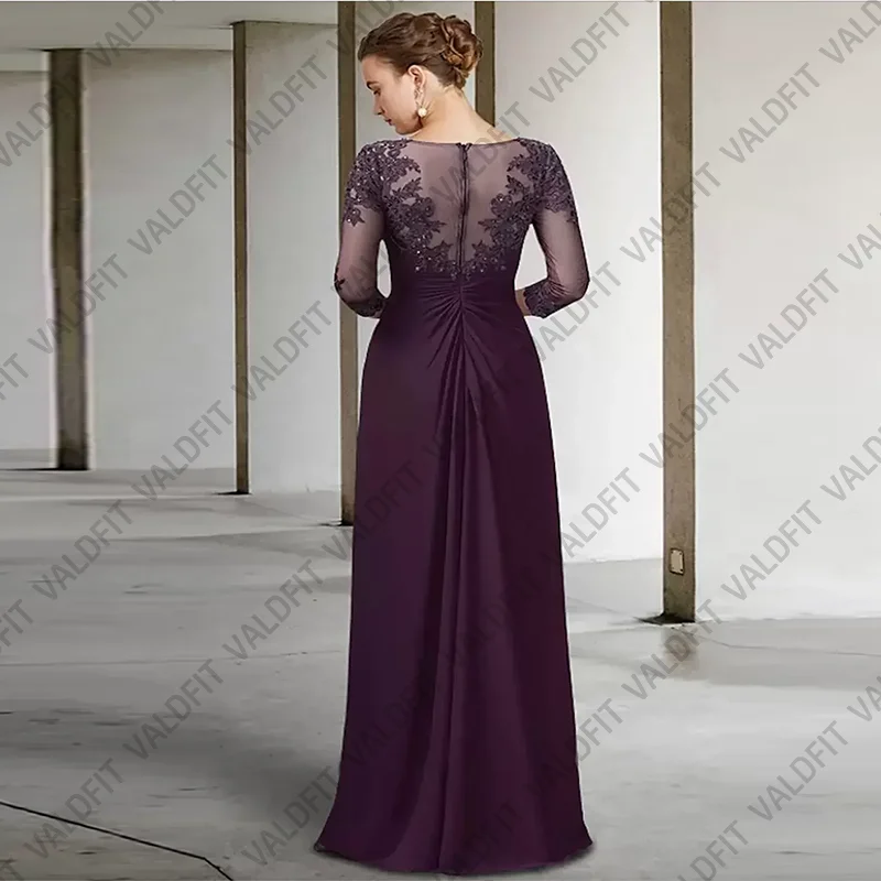 Customized Long Purple Mother of the Bride Dresses Chiffon Wedding Party Dress vestidos de fiesta elegantes 2024 para boda