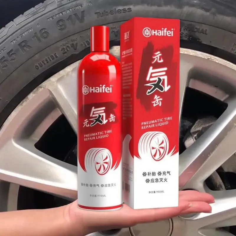 

998ML Car Tire Sealant Can Automatic Inflation Car Tire Repair Universal Portable Car Air Tank Tire Inflator Flat Tire Repair