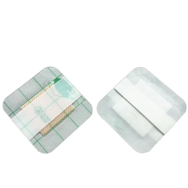 50pcs/set Transparent Band Aid Square Shaped Waterproof Patches Wound Dressing Plasters PU Patch Adhesive First Aid Woundplast