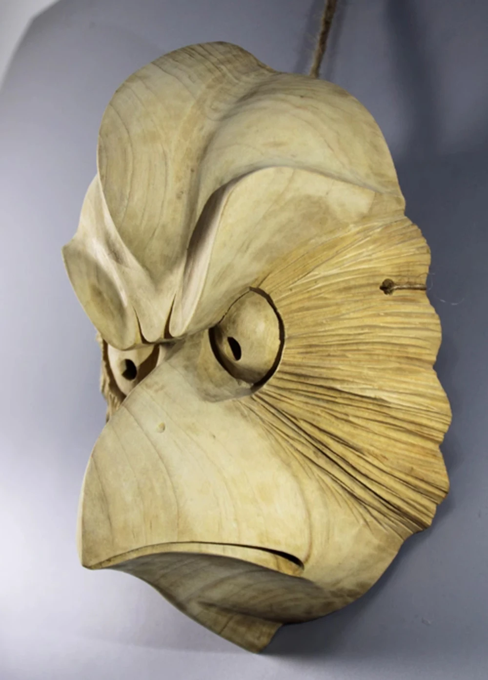 21*16*11 CM Hand Carved KARASUTENGU Mask Japanese Noh Kyougen Kagura Bugaku GAGAKU - JW212