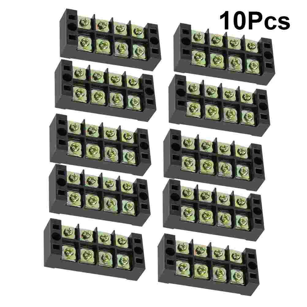 10pcs TB4504 Terminal Block Wire Connector 45A 4-position Fixed Terminal Block Terminal Board 45A 4-position Terminal Board