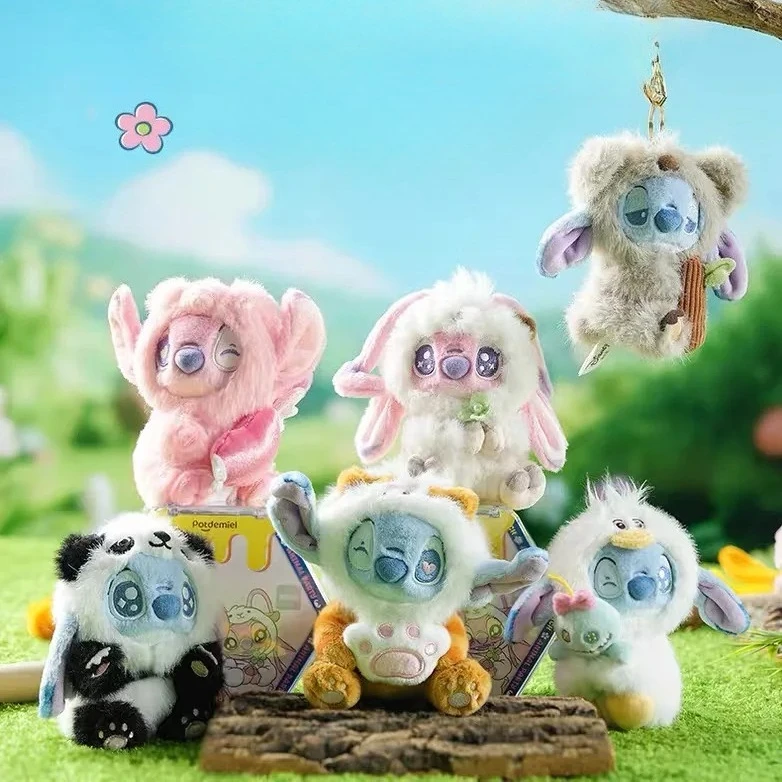 

New Original Stitch Animal Party Series Plush Blind Box Trendy Stitch Anime Peripherals Doll Pendant Mystery Box Kid Gift