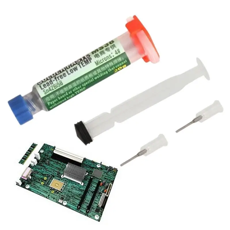 

Needle Tube Solder Paste 138/151/183C Degrees USB LED BGA Welding Tool Set Tail Plug Maintenance Syringe Flux Home Tools 40g